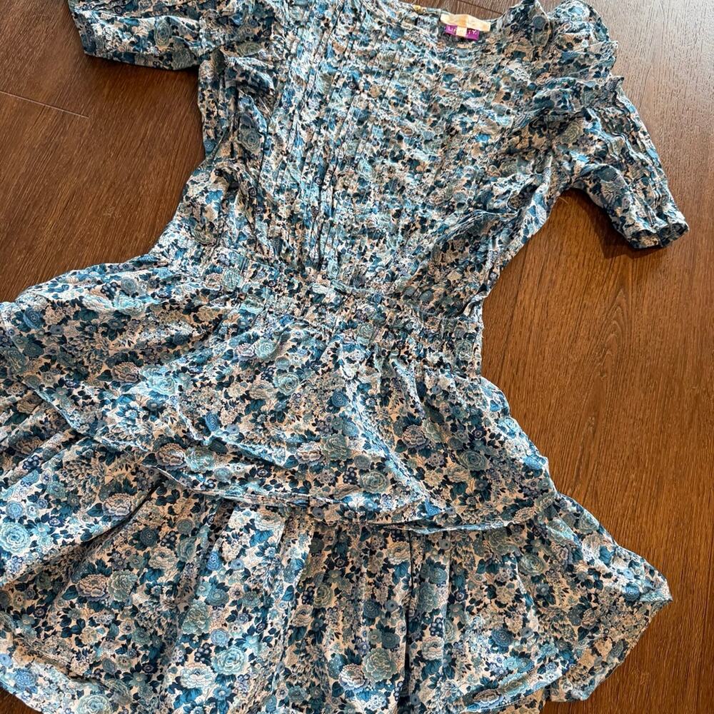 LoveShackFancy X Liberty London Blue Floral Natasha Dress Love Shack Sz XS - Picture 4 of 9